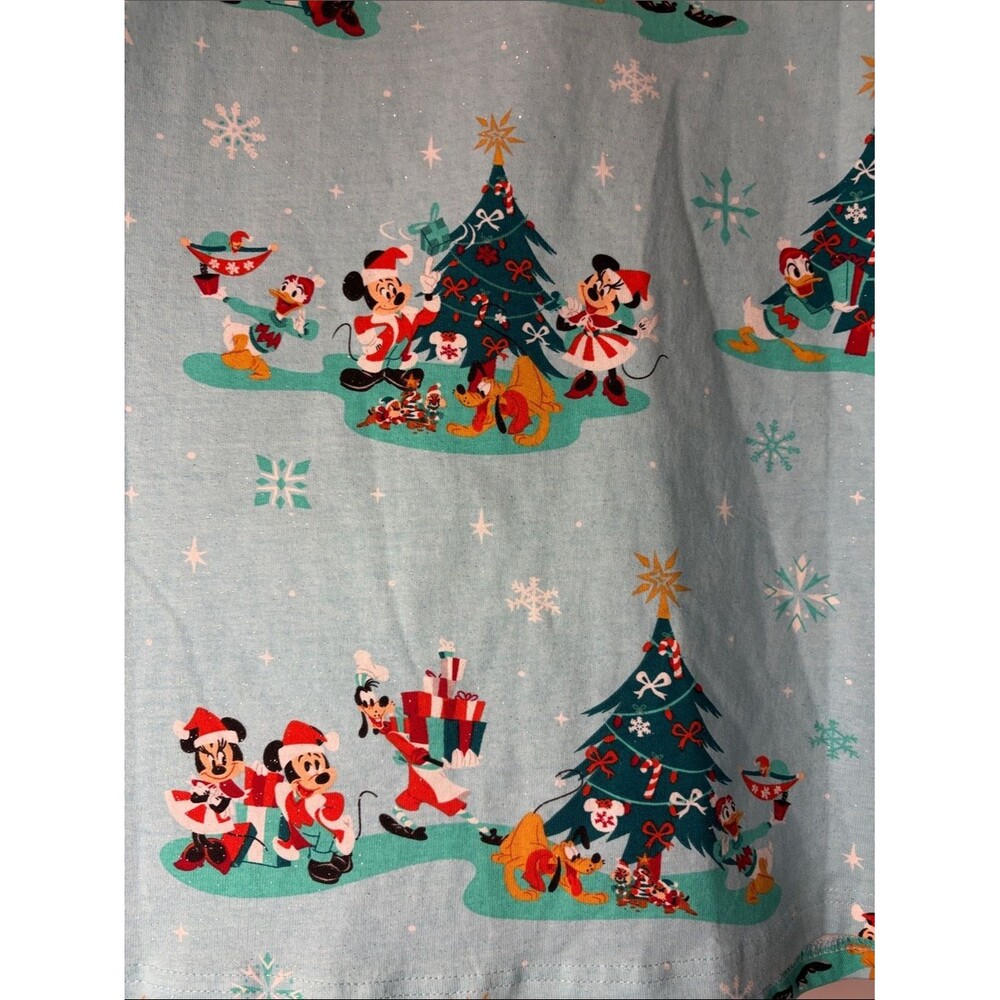 Disney Parks NWT Spirit Jersey Santa Mickey Mouse Friends Holiday Blue Size XXL - Picture 4 of 9